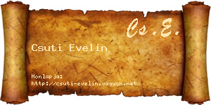 Csuti Evelin névjegykártya