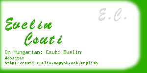 evelin csuti business card